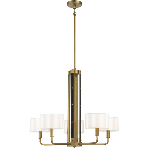 Chelsea 5 Light 30 inch Soft Brass Chandelier Ceiling Light